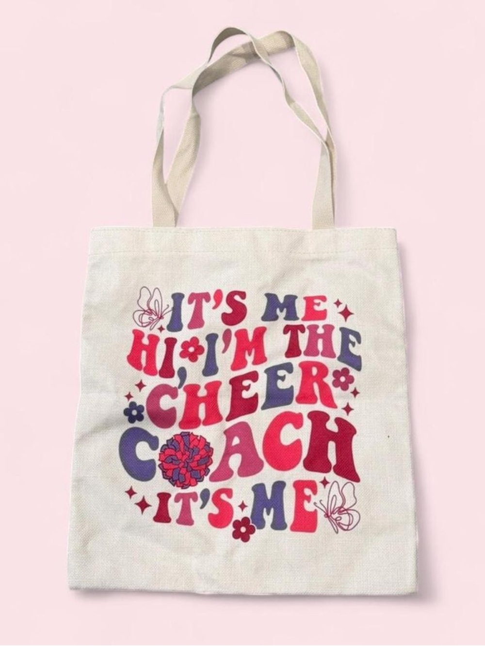 Cream Cheer Coach Graphic Tote Bag lightweight